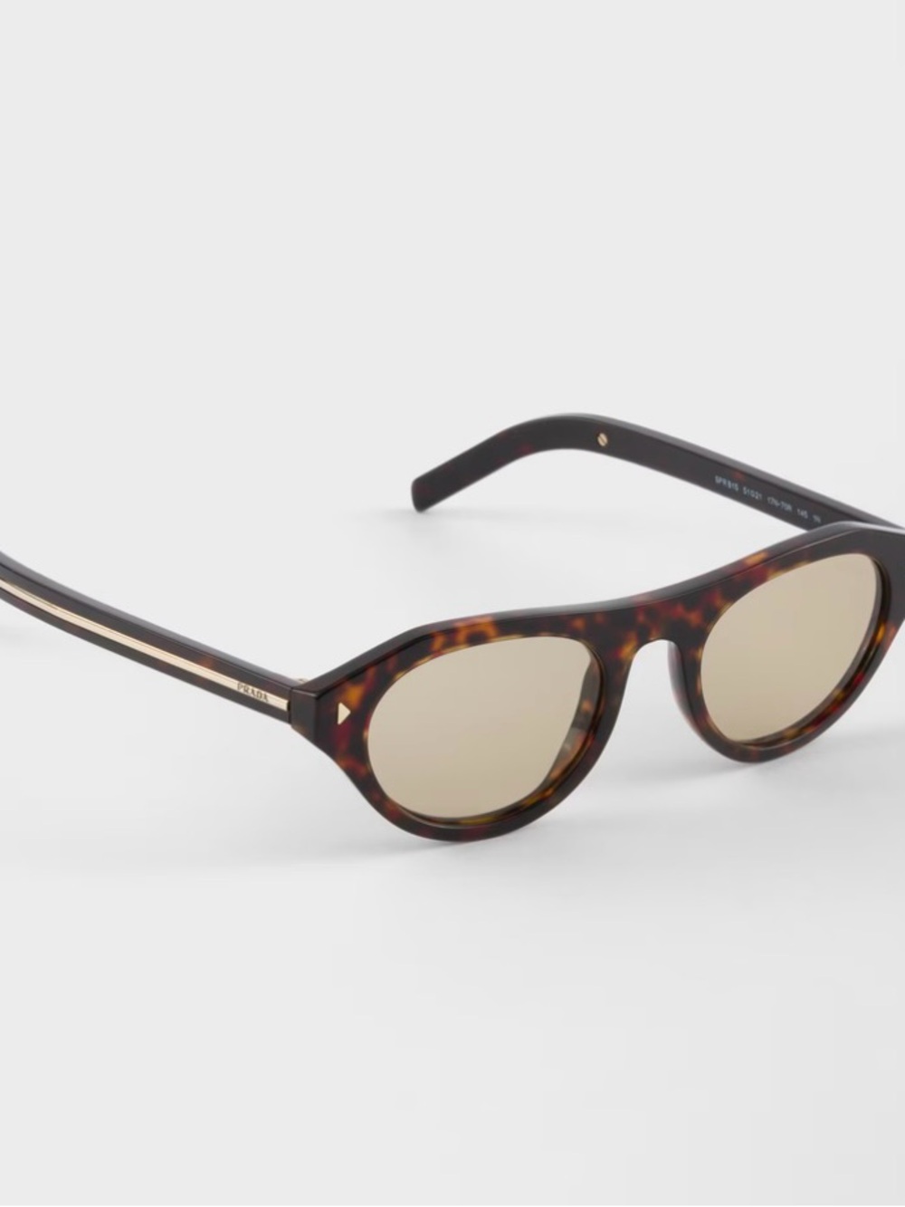 Prada Tortoiseshell Frame Sunglasses with Gold Accents